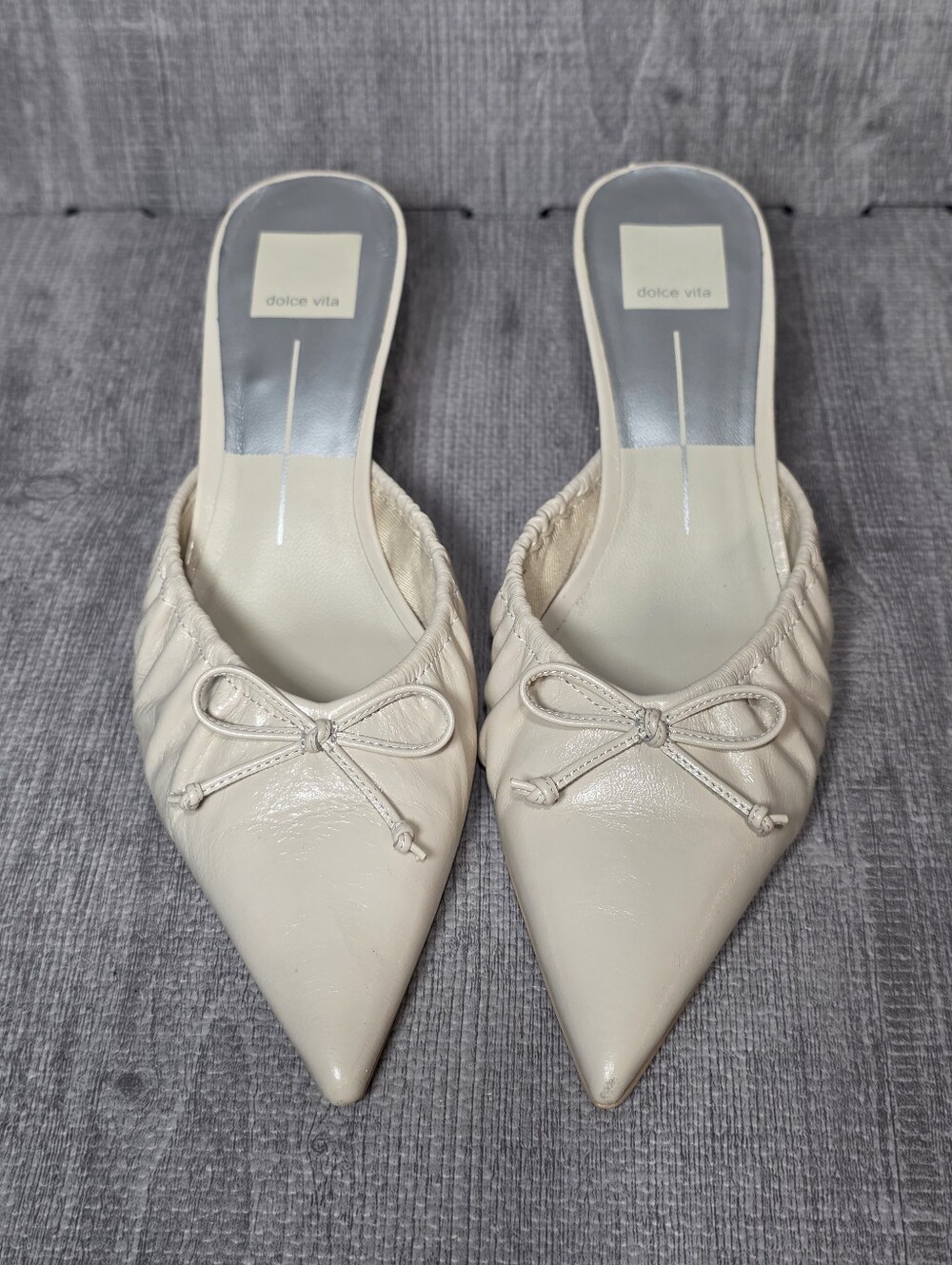 Dolce Vita Flat Heel Bow Women's Shoes Sz 7.5M Cream